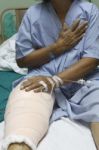 Knee Replacement Incision Stock Photo