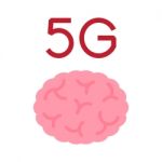 5g Communication Technology With Human Brain Stock Photo