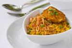 Saffron Rice Chicken Stock Photo