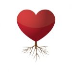 Heart Love Root Flat Icon  Illustration Stock Photo