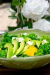 Fresh Avocado Salad Stock Photo