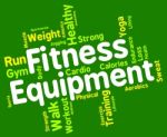 Fitness Equipment Means Trained Equipments And Athletic Stock Photo