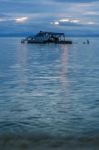 Sunk Shipwrecks At Tangalooma Island In Moreton Bay Stock Photo