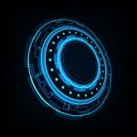 Technology Cyber Abstract Circle Background Stock Photo