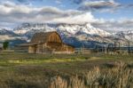 Jackson, Wyoming/usa - September 30 : View Of Mormon Row Near Ja Stock Photo