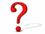 Red Question Mark Stock Photo