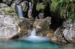 Pool Of Horses At Val Vertova Lombardy Near Bergamo In Italy Stock Photo