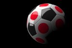 Japan Flag Soccer Ball Isolated Dark Background Stock Photo