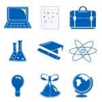 Study Icons Stock Photo