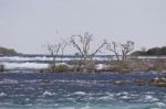 Beautiful Image With The Small Island On The River Right Before The Amazing Niagara Falls Stock Photo