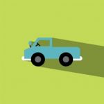 Pickup Flat Icon   Illustration  Stock Photo