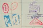 Passport Stamps Stock Photo