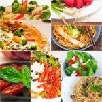 Healthy Vegetarian Vegan Food Collage Stock Photo