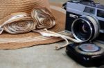 Vintage Camera Still Life Stock Photo