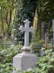 Crosses On Graves Cemetery And Fences   Stock Photo