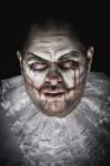 Scary Evil Clown Stock Photo