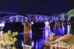 River Kwai Metal Train Bridge Stock Photo