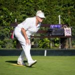 Isle Of Thorns, Sussex/uk - September 11 : Lawn Bowls Match At I Stock Photo