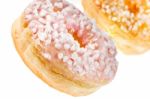 Two Glazed Donuts Stock Photo