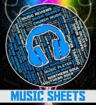 Music Sheets Indicates Sound Tracks And Acoustic Stock Photo