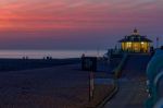 Brighton, East Sussex/uk - January 26 : View Of A Cafe On The Be Stock Photo