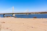 Aswan Bridge On Nile River Stock Photo