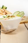 Arab Middle East Goat Yogurt And Cucumber Salad Stock Photo