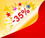 35 Percent Discount Stock Photo