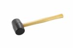 Black Rubber Head Hammer On White Background Stock Photo