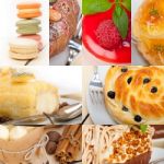 Fresh Dessert Cake Collage Stock Photo