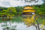 Kinkakuji Temple (the Golden Pavilion) In Kyoto, Japan. Autumn S Stock Photo