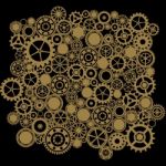 Steampunk Gears Background Stock Photo