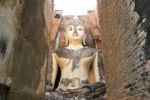 Big Buddha In Wat Si Chum At Sukhothai Historical Park, Thailand Stock Photo