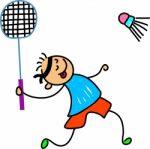 Badminton Boy Stock Photo