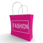 Fashion Shopping Bag Shows Fashionable Trendy And Stylish Stock Photo