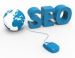 Global Seo Means World Wide Web And Website Stock Photo