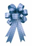 Blue Gift Ribbon And Bow Stock Photo