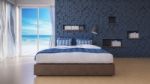 3d Seaview Bedroom Stock Photo