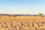 Sunset Landscape In Namibia Stock Photo