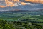 Countryside Of Val D'orcia Tuscany Stock Photo