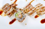 Fresh Sushi Choice Combination Assortment Selection Stock Photo