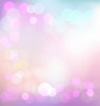 Pastel Elegant Abstract Background With Bokeh Lights Stock Photo