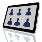 Social Network Group Of Tablet Pc Stock Photo