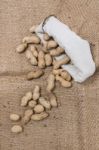 Sack Of Peanuts Stock Photo