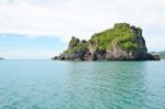 Islands For Swallow Nest Harvesting In The Sea Stock Photo