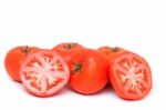 Red Tomatoes With Water Droplets Stock Photo