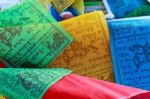 Buddhist Prayer Flags Stock Photo