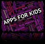 Apps For Kids Indicates Application Software And Internet Stock Photo