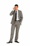 Businessman With Phone Stock Photo