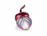 Red Onion Isolated On The White Background Stock Photo